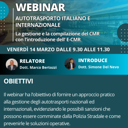 Autotrasporto italiano e internazionale: la gestione e la compilazione del CMR con l introduzione dell E-CMR